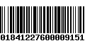 Código de Barras 0018412276000091512