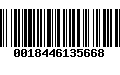 Código de Barras 0018446135668