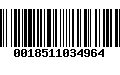 Código de Barras 0018511034964