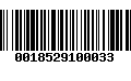 Código de Barras 0018529100033