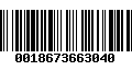 Código de Barras 0018673663040