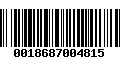 Código de Barras 0018687004815