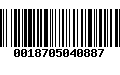 Código de Barras 0018705040887