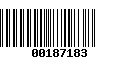 Código de Barras 00187183