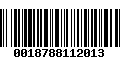 Código de Barras 0018788112013