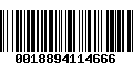 Código de Barras 0018894114666