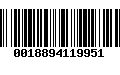 Código de Barras 0018894119951