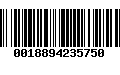 Código de Barras 0018894235750