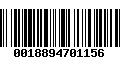 Código de Barras 0018894701156