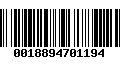 Código de Barras 0018894701194