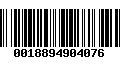 Código de Barras 0018894904076