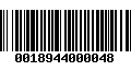 Código de Barras 0018944000048