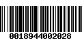 Código de Barras 0018944002028