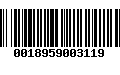 Código de Barras 0018959003119