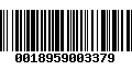 Código de Barras 0018959003379