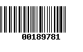 Código de Barras 00189781