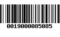 Código de Barras 0019000085085