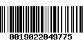 Código de Barras 0019022049775