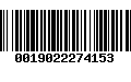 Código de Barras 0019022274153