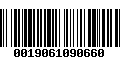 Código de Barras 0019061090660