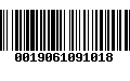 Código de Barras 0019061091018