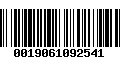 Código de Barras 0019061092541