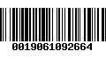 Código de Barras 0019061092664