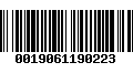 Código de Barras 0019061190223