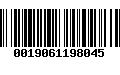 Código de Barras 0019061198045