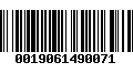 Código de Barras 0019061490071