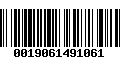 Código de Barras 0019061491061