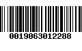 Código de Barras 0019063012288