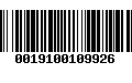 Código de Barras 0019100109926