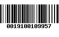 Código de Barras 0019100109957