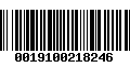 Código de Barras 0019100218246