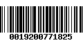 Código de Barras 0019200771825