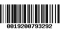 Código de Barras 0019200793292