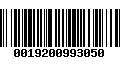 Código de Barras 0019200993050