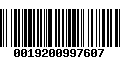 Código de Barras 0019200997607