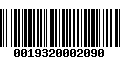 Código de Barras 0019320002090