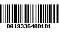 Código de Barras 0019336400101