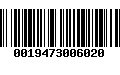 Código de Barras 0019473006020