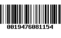 Código de Barras 0019476081154