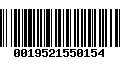 Código de Barras 0019521550154