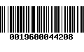 Código de Barras 0019600044208