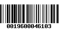 Código de Barras 0019600046103