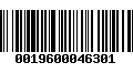 Código de Barras 0019600046301