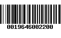 Código de Barras 0019646002200