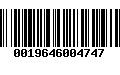 Código de Barras 0019646004747