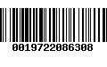 Código de Barras 0019722086308